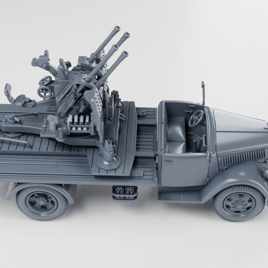 Opel Blitz with 20mm Flakvierling 38 AA Gun