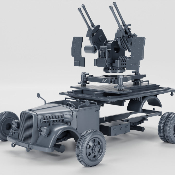 Opel Blitz with 20mm Flakvierling 38 AA Gun