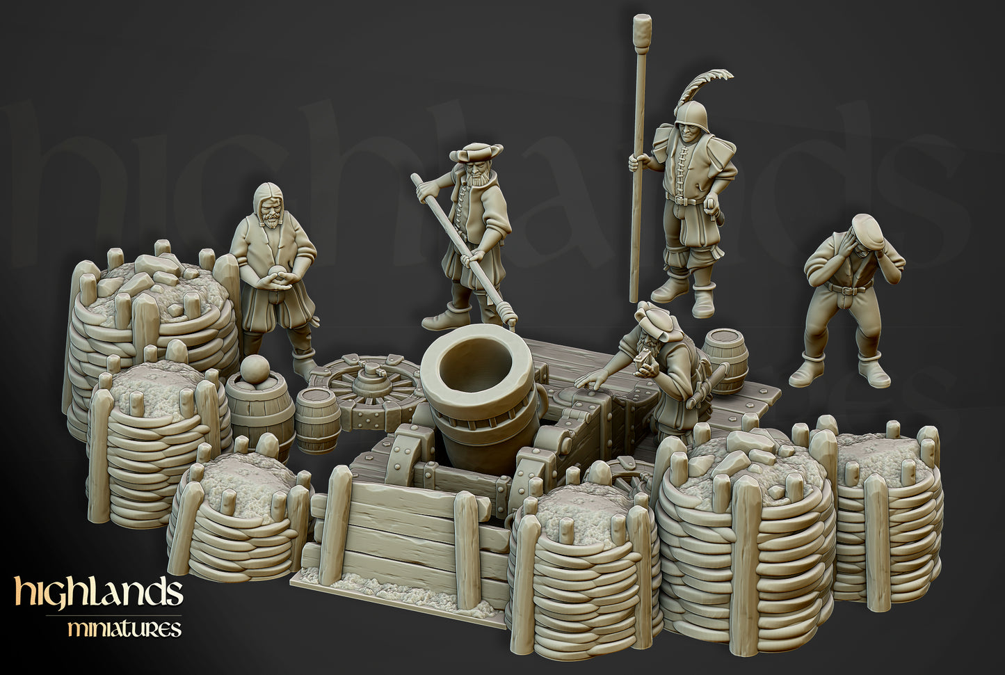 Sunland Empire Imperial Mortar and Crew with Diorama Piece