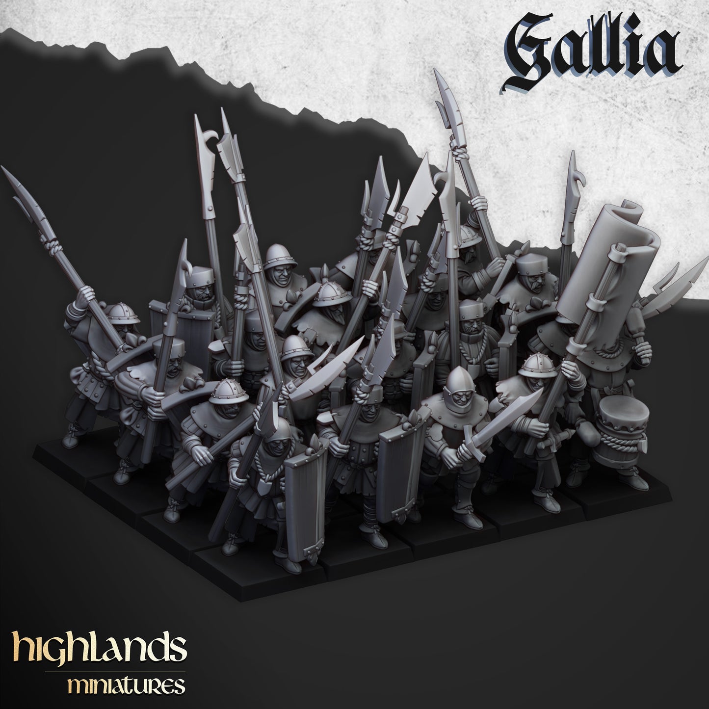 Kingdom of Gallia Men at Arms with Polearms