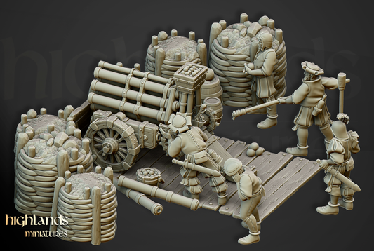 Sunland Empire Imperial Volley Gun with Crew and Diorama Piece