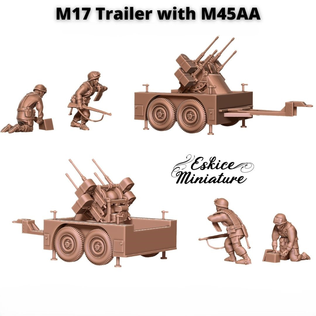 US M17 trailer with M45AA