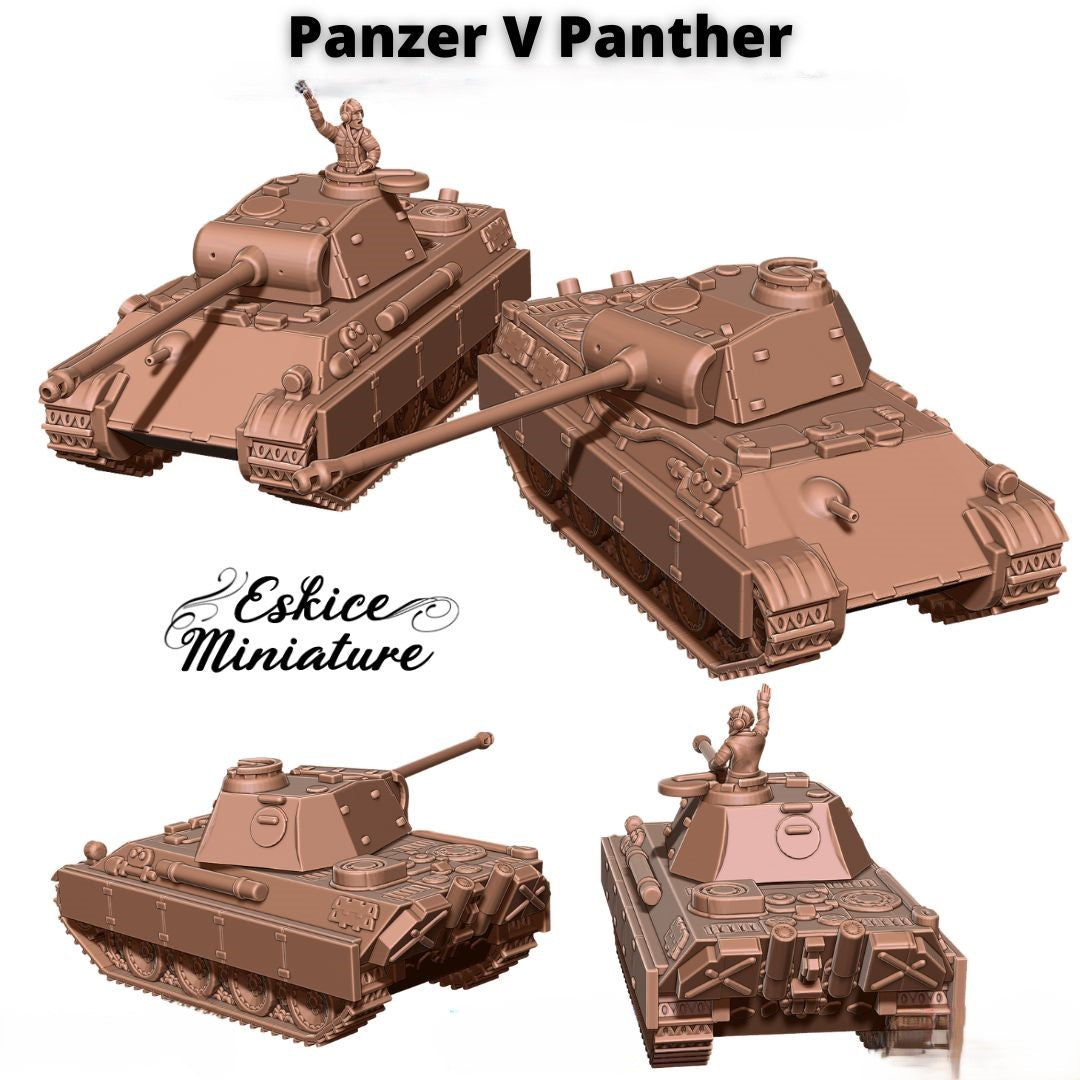 Panzer V Panther tank with pilot