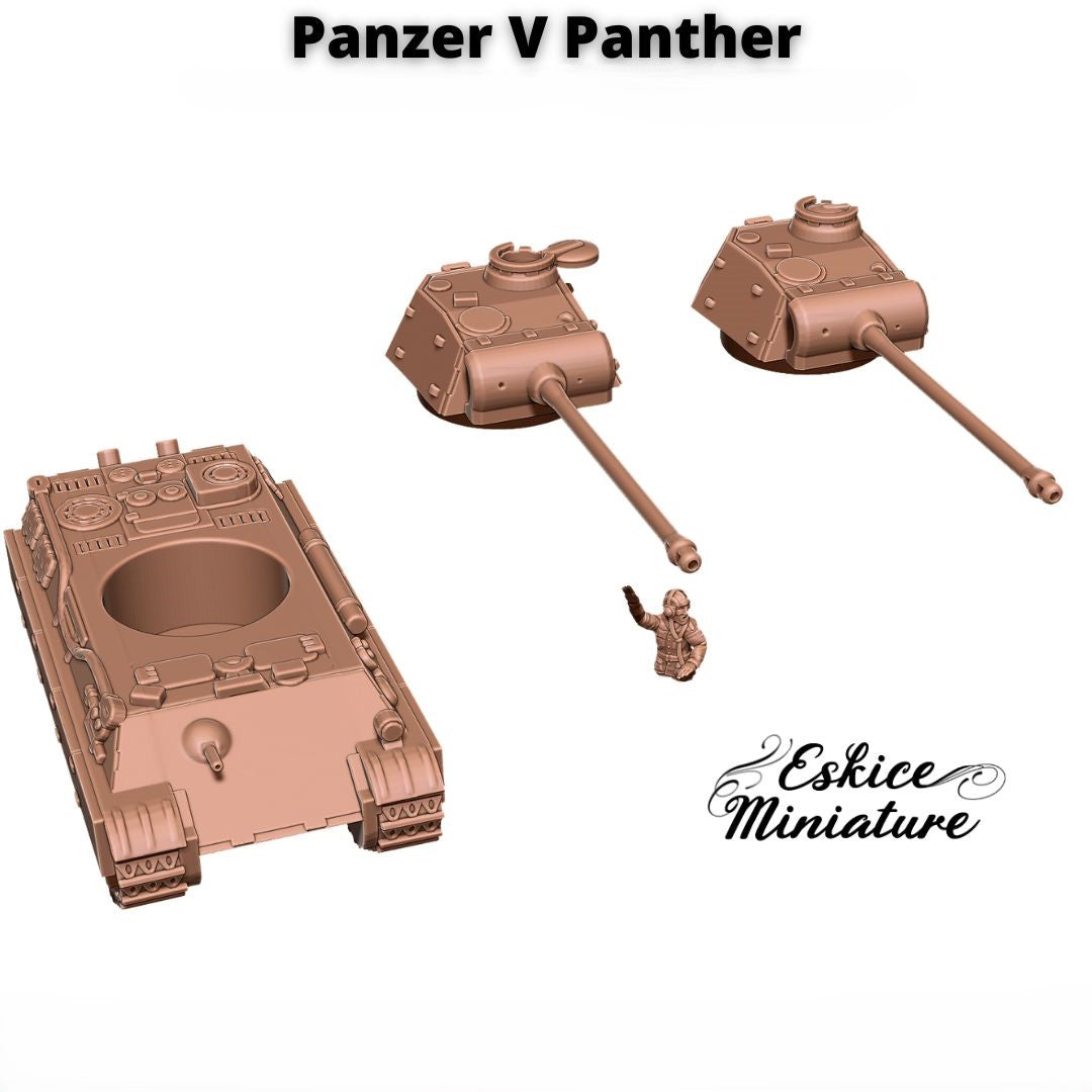 Panzer V Panther tank with pilot