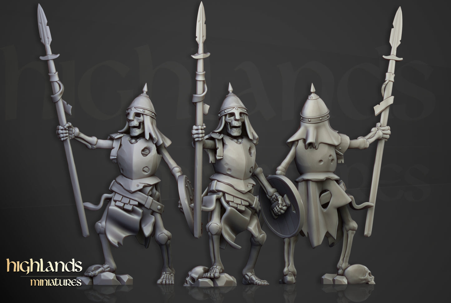 Transilvanya The Fallen Realm Skeleton Warriors with Spears