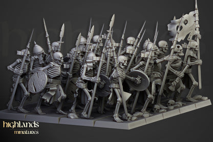 Transilvanya The Fallen Realm Skeleton Warriors with Spears